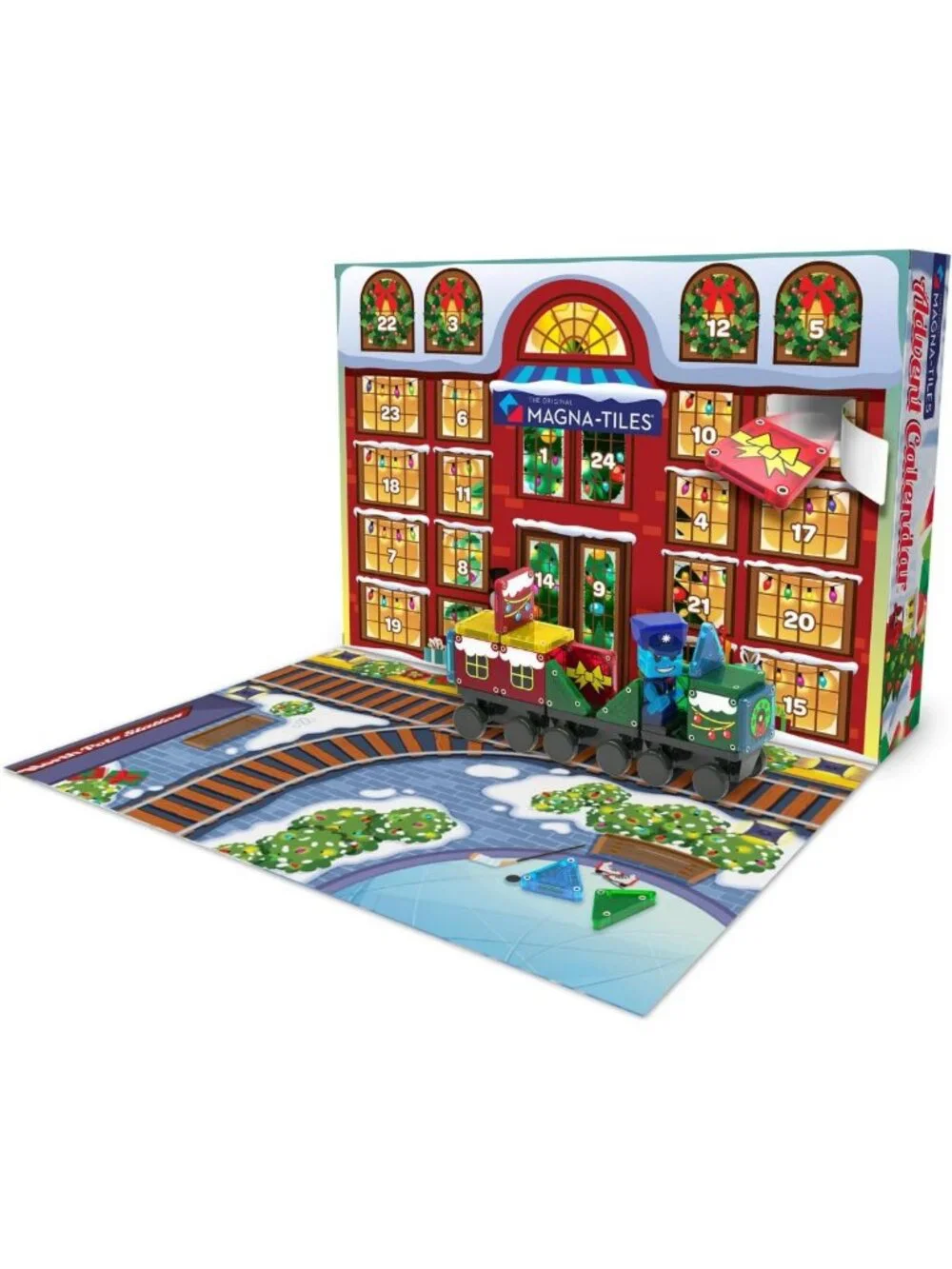 Magnetic Building Set - 34-Piece Advent Calendar, Fun Construction Toy for Kids